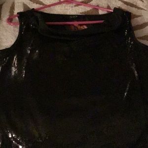 Black Blouse with sequins in front and spandex in back